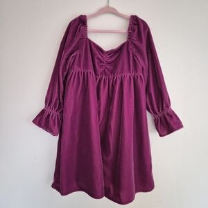 Janie and Jack Velvet Magenta Dress